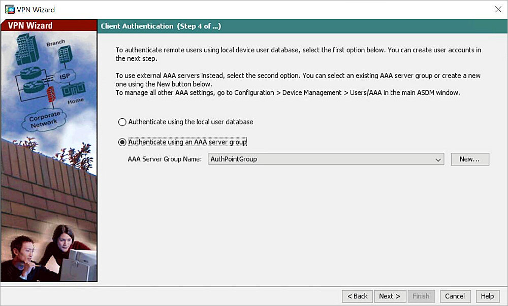 Screenshot that shows the Configure L2TP VPN